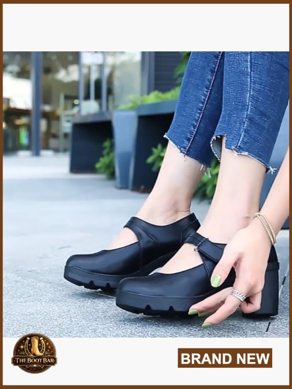 Women's Classic Mid Heel Mary Jane Oxfords Platform Dress Pumps - Picture 7 of 7
